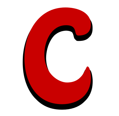 Alphabetical Comic Capital Letters in Red Script Font